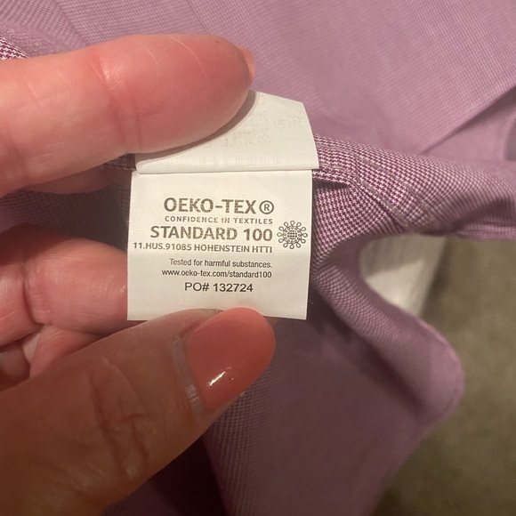 Lg Purple Wrinkle Free Shirt by Chaps - Picture 5 of 8